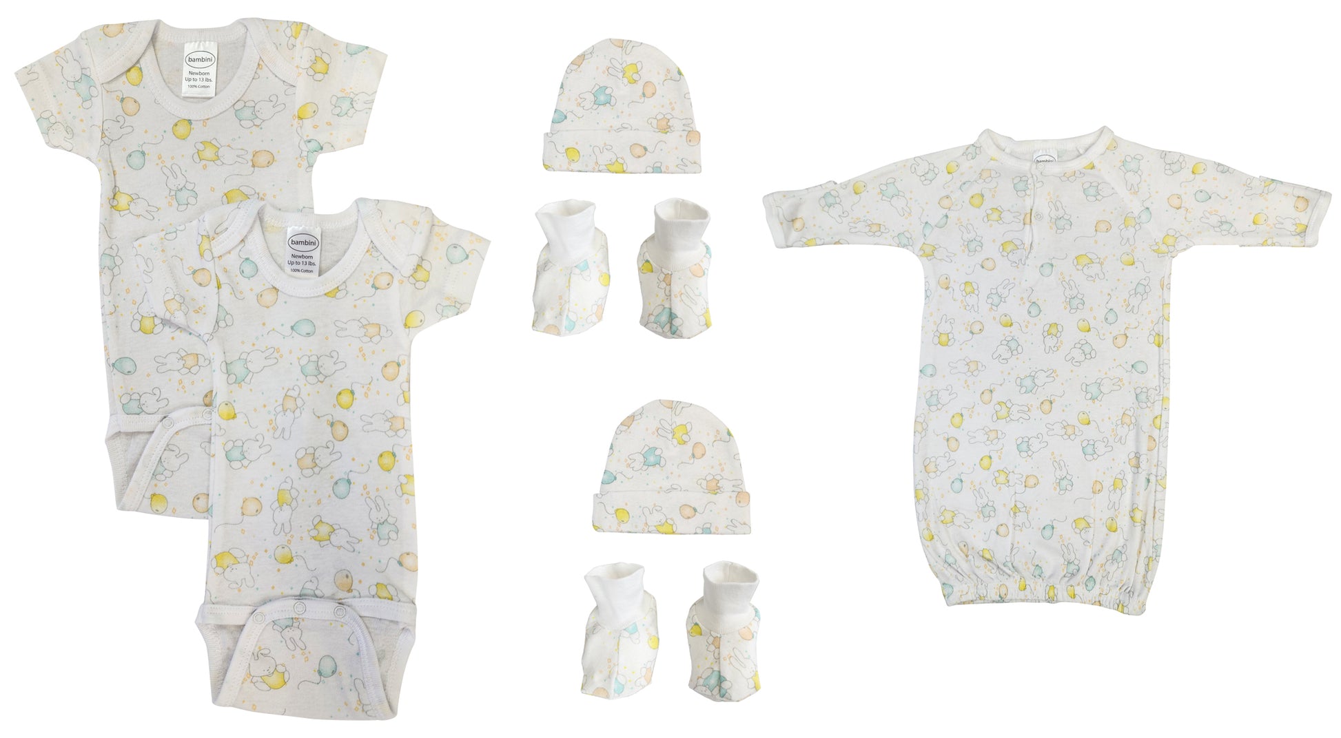 Unisex Newborn Baby 7 Pc Layette Sets NC_0659