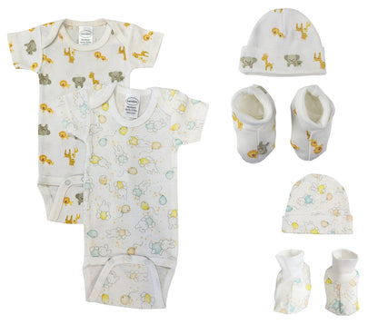 Unisex Newborn Baby 6 Pc Layette Sets NC_0663