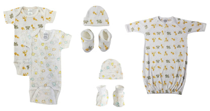 Unisex Newborn Baby 7 Pc Layette Sets NC_0665