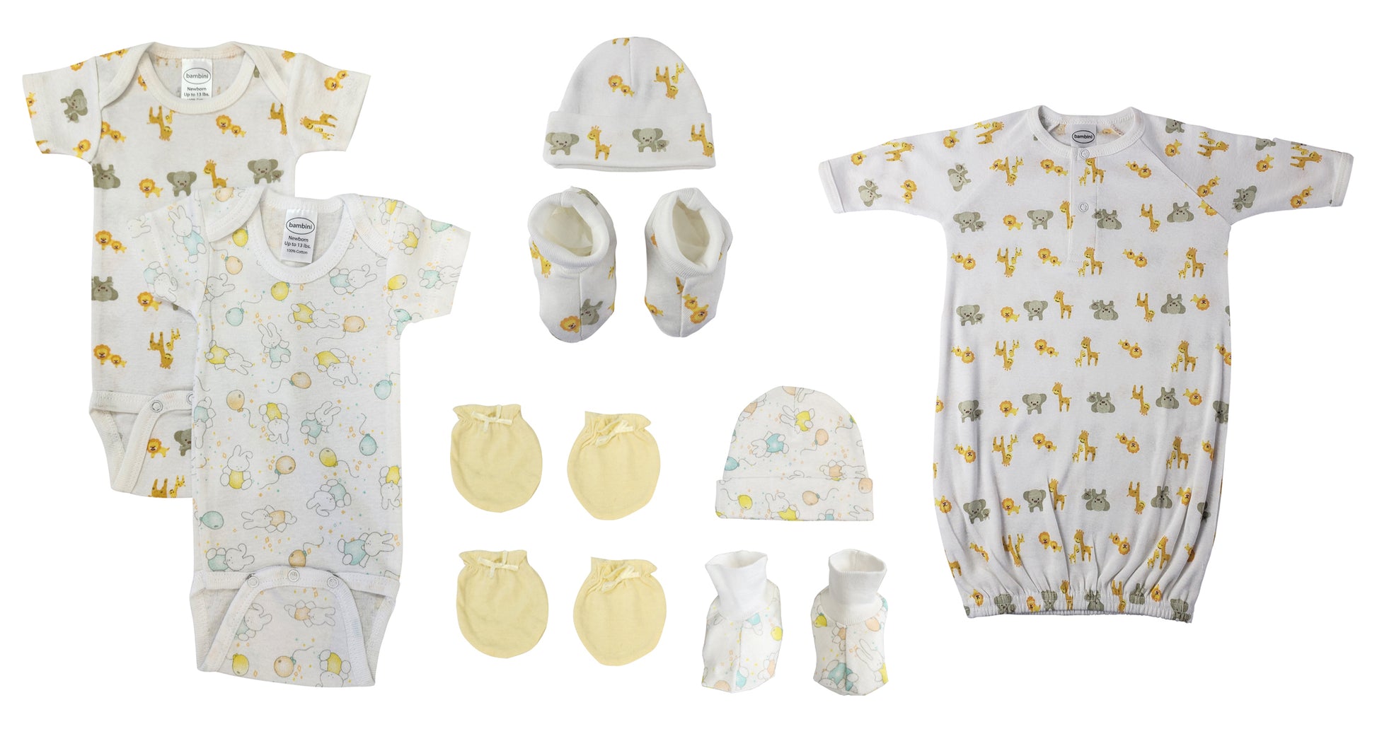 Unisex Newborn Baby 9 Pc Layette Sets NC_0666