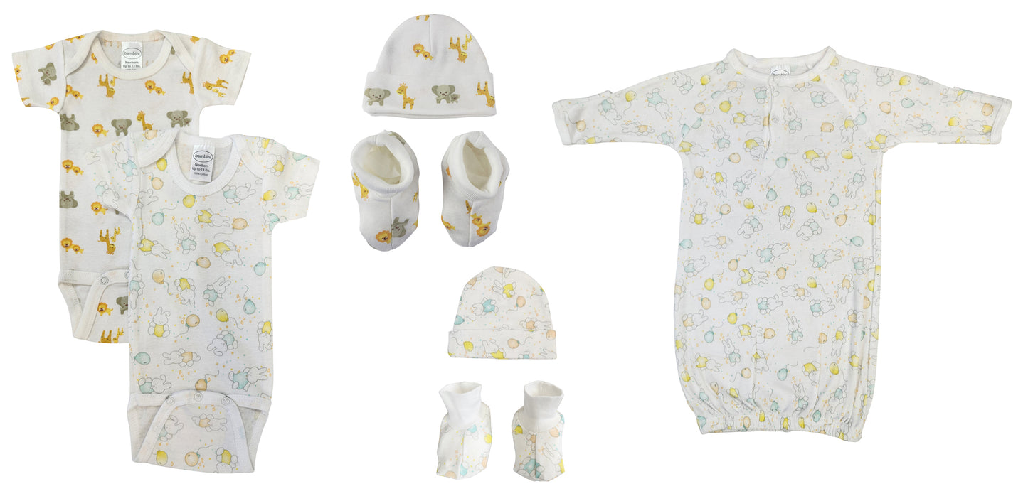 Unisex Newborn Baby 7 Pc Layette Sets NC_0669