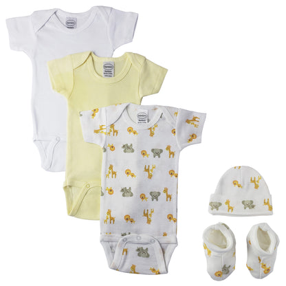 Unisex Newborn Baby 5 Pc Layette Sets NC_0675