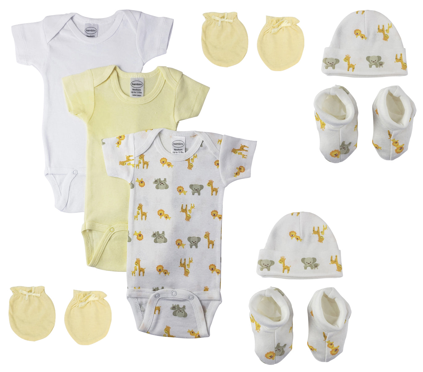 Unisex Newborn Baby 9 Pc Layette Sets NC_0677