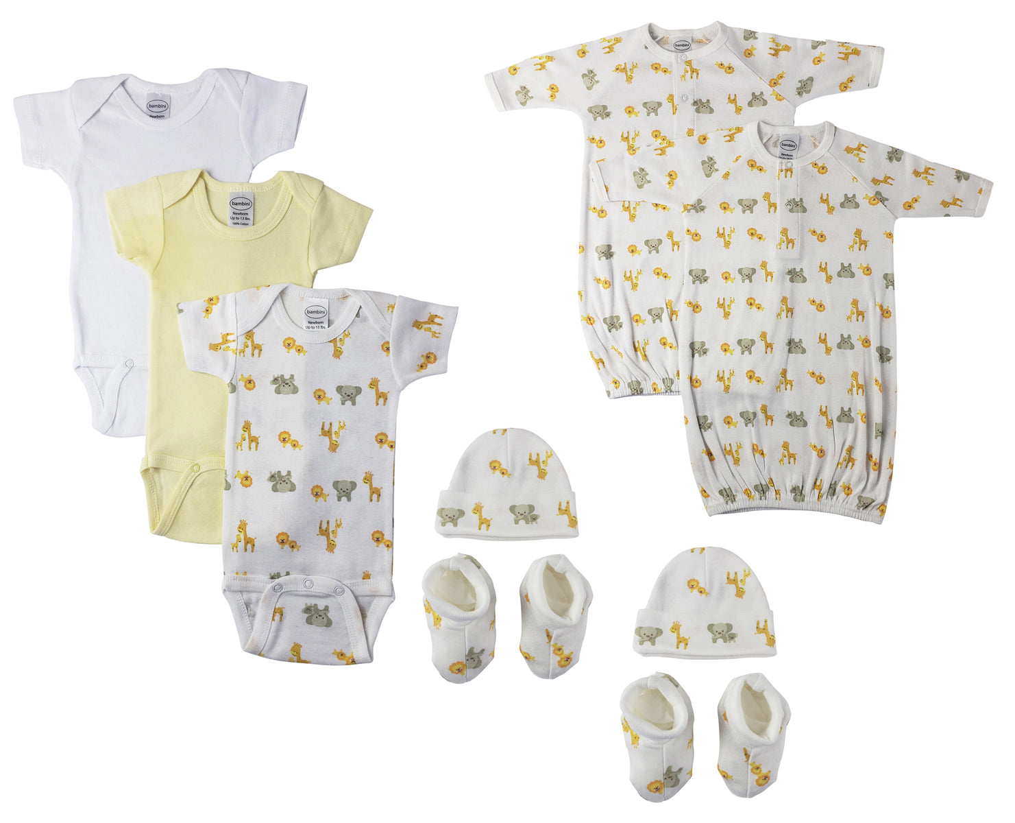 Unisex Newborn Baby 9 Pc Layette Sets NC_0678