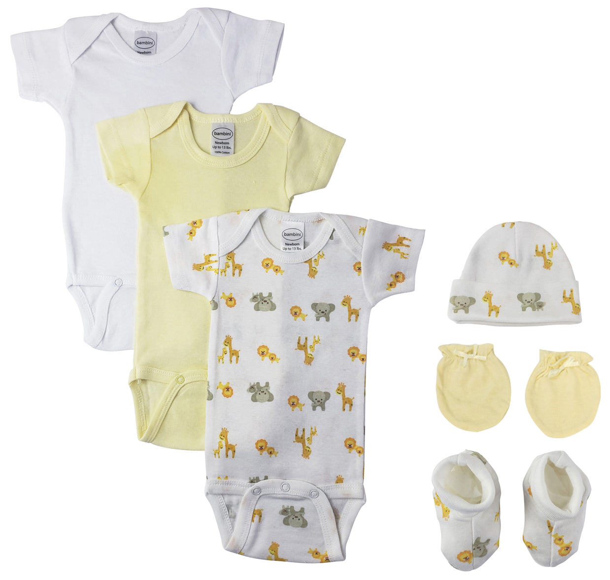 Unisex Newborn Baby 6 Pc Layette Sets NC_0680