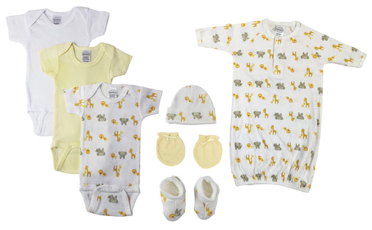 Unisex Newborn Baby 7 Pc Layette Sets NC_0682