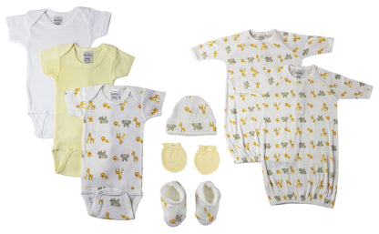 Unisex Newborn Baby 8 Pc Layette Sets NC_0684