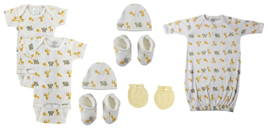 Unisex Newborn Baby 8 Pc Layette Sets NC_0694