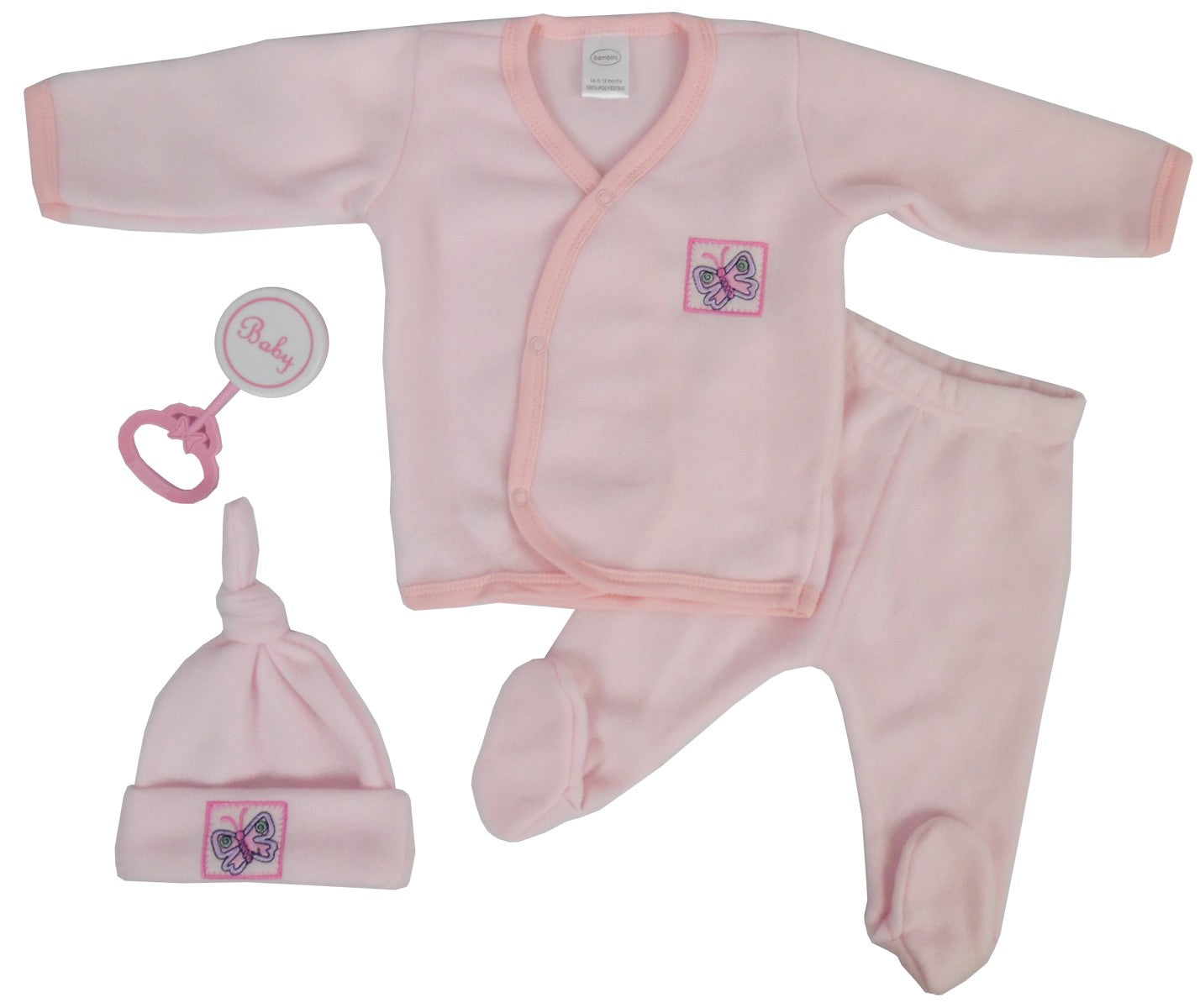 4 Piece Fleece Set - Pink CS_510P_open