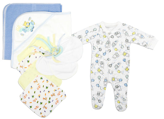 Newborn Baby Boys 10 Pc Layette Baby Shower Gift Set LS_0091