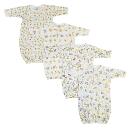 Unisex Newborn Baby 4 Piece Gown Set NC_0741