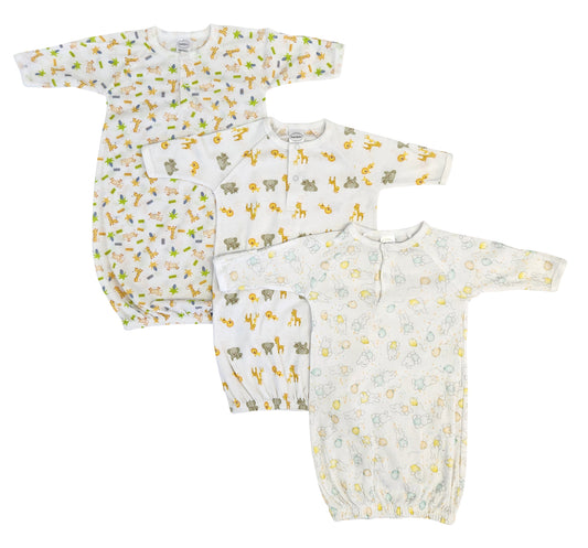 Unisex Newborn Baby 3 Piece Gown Set NC_0743