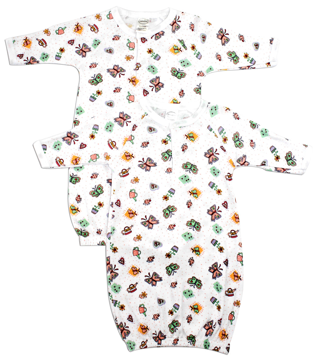 Girls Print Infant Gowns - 2 Pack 912G