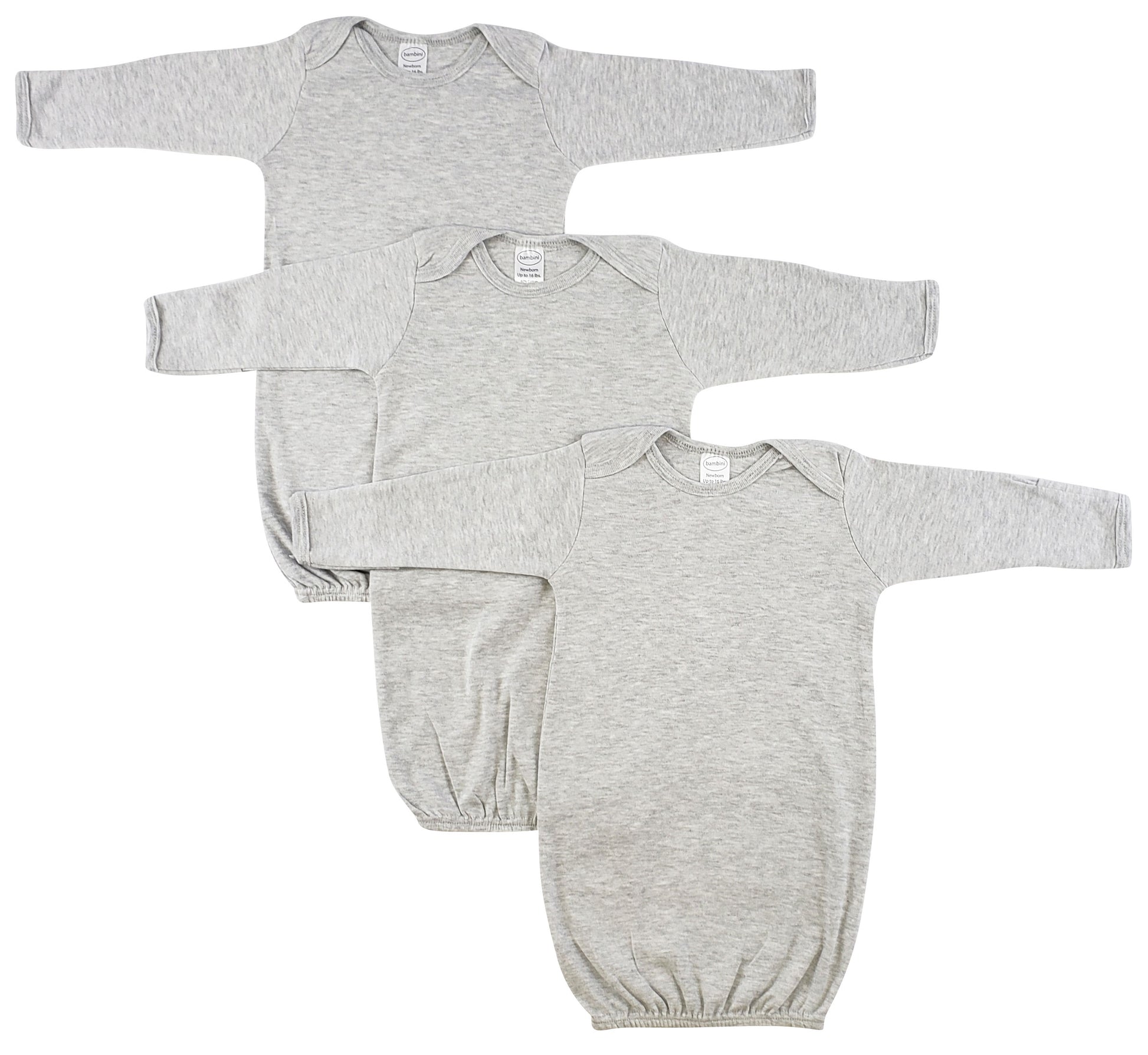 Newborn Baby 3 Piece Gown Set LS_0677